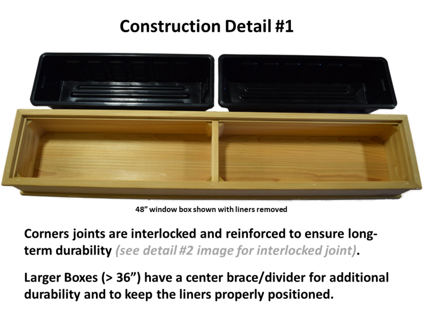 72 window box planters 72" Cedar Window Box Planter with Liner – Rasmussen Wood Werks