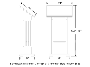Craftsman Style Floor Standing Large Book Stand