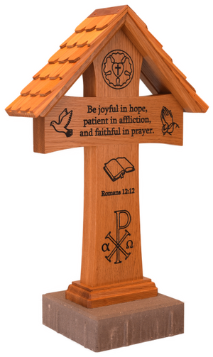 Garden Blessing Cross with Be Joyful Verse