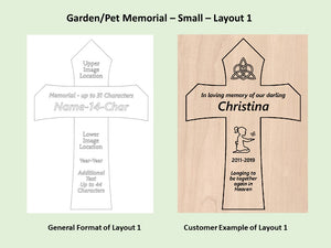 Garden Memorial Cross - Small
