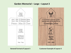 Garden Memorial Cross - Large
