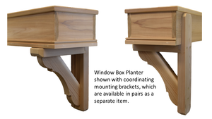 18" Cedar Window Box Planter with Liner